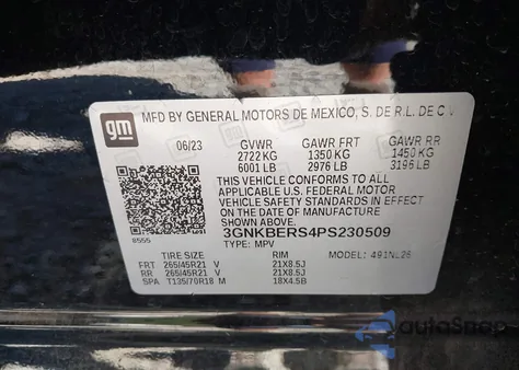 2023 Chevrolet Blazer Fwd Rs z USA, uszkodzony, nr VIN 3GNKBERS4PS230509